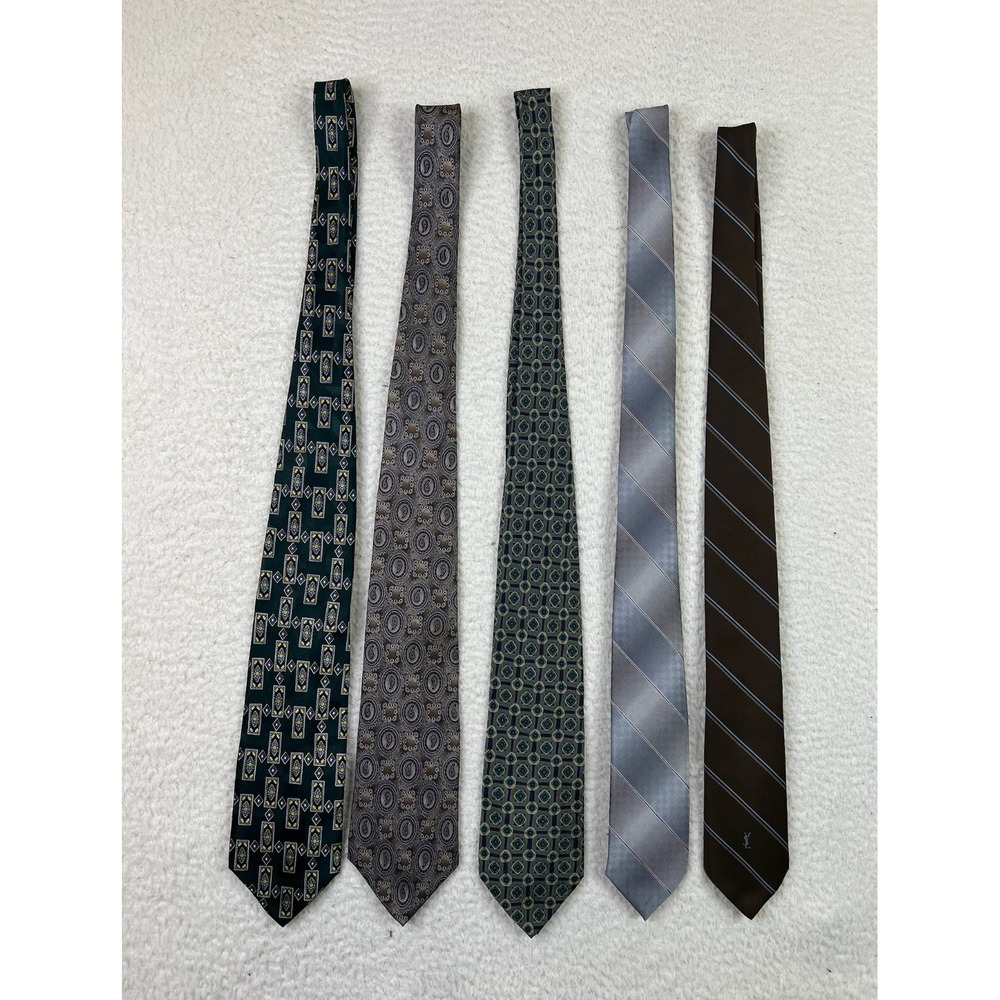 Designer Tie Lot Men's‎ Formal Patterned Geometric Silk Lot Of 5